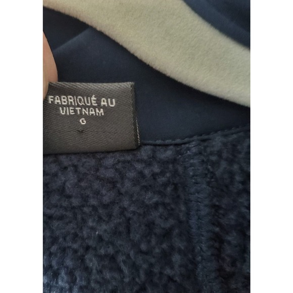 Eddie Bauer Men's Size L INDIO Embroidered Navy Blue 1/4 Quarter-Zip Pullover - Picture 6 of 12